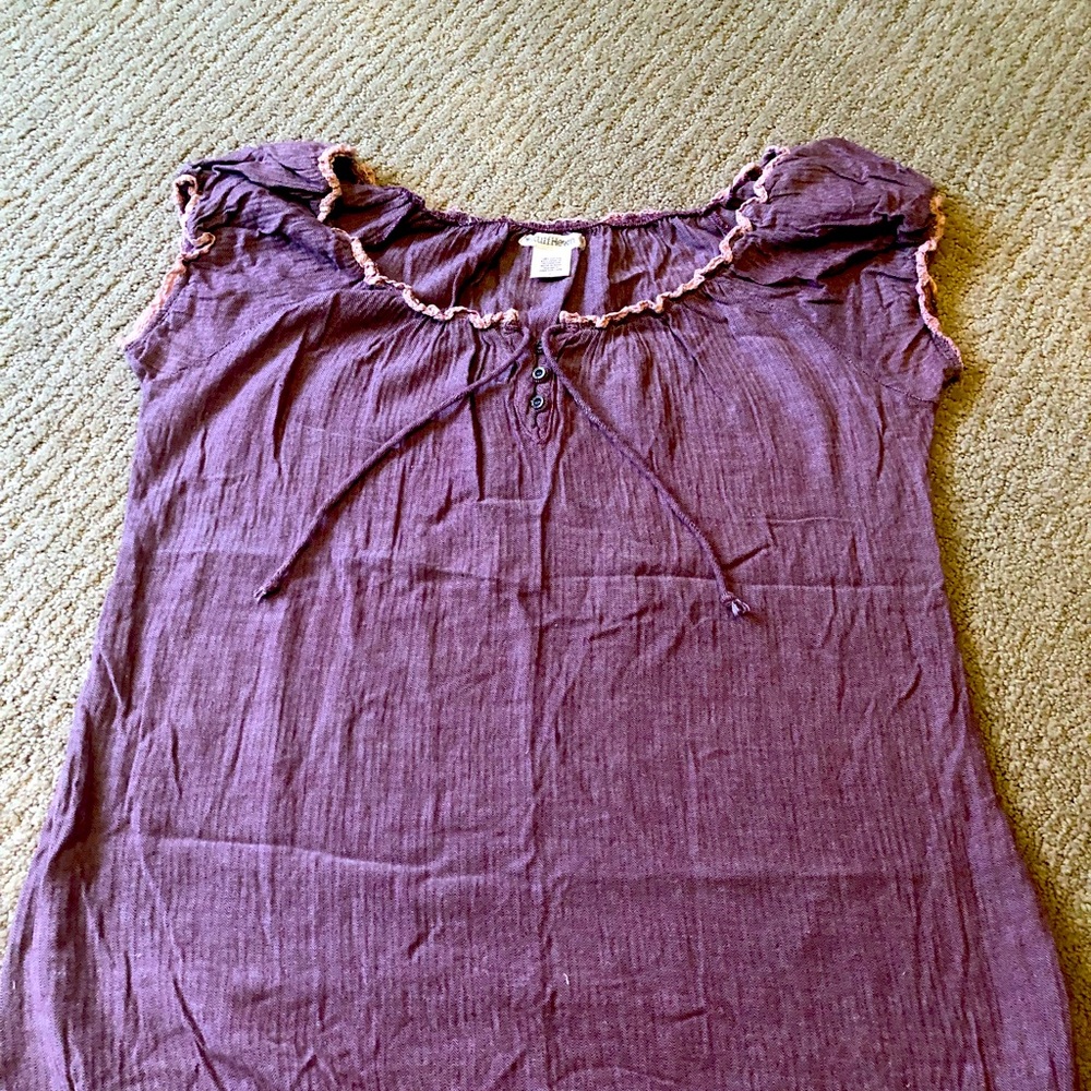 Ruff Hewn cotton cap sleeve blouse